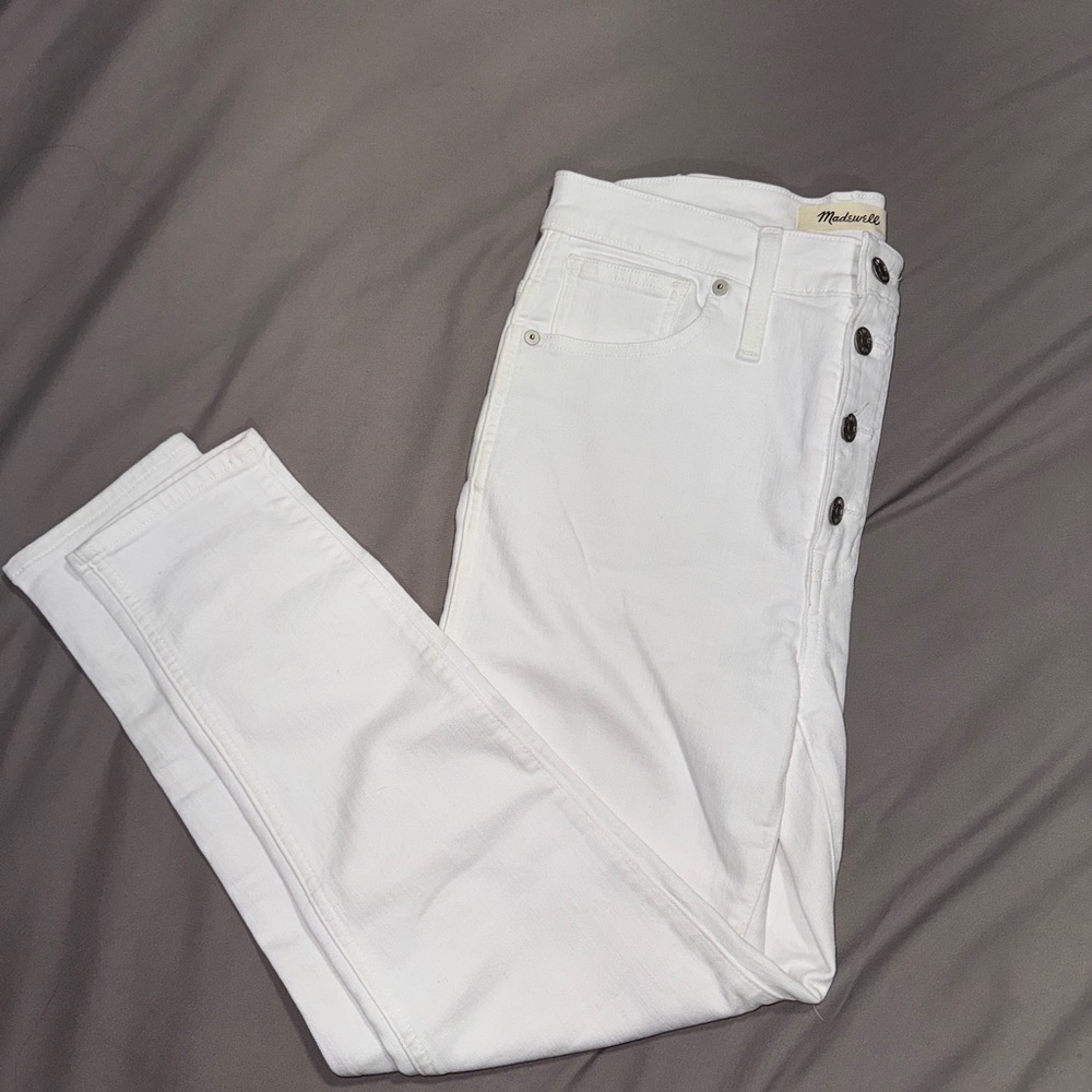 Madewell White High-Waisted Jeans